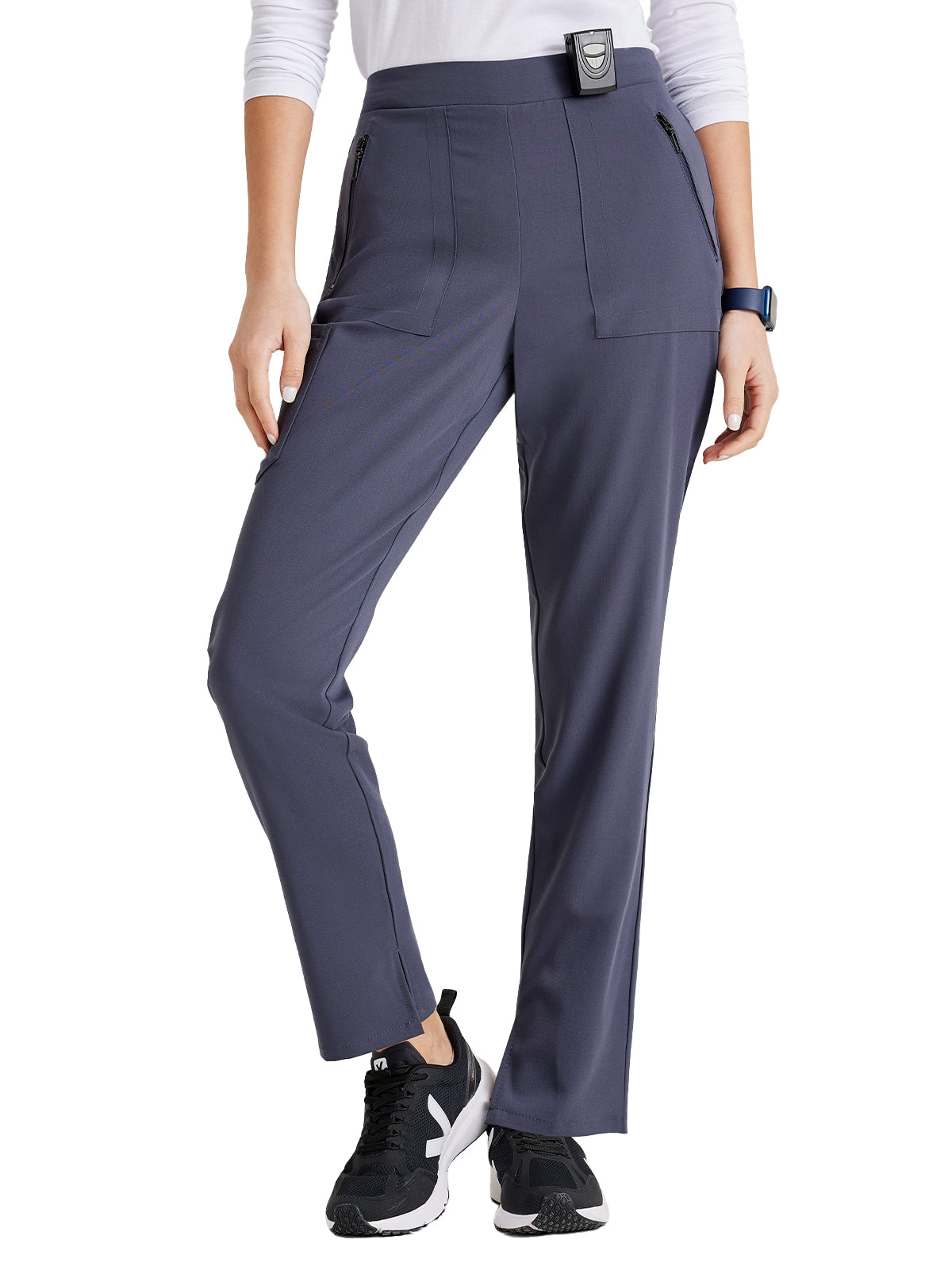 Women's Five-Pocket Slim Purpose Scrub Pant - BUP601 - Steel