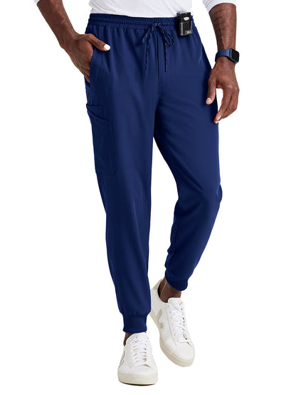 Men's Six-Pocket Zip-Fly Rally Jogger Scrub Pant - BUP602 - Indigo (Navy)