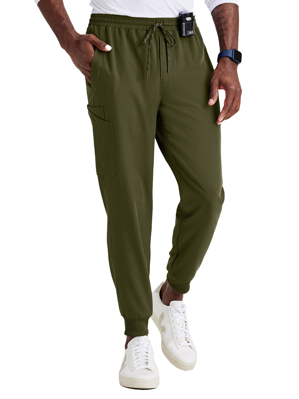 Men's Six-Pocket Zip-Fly Rally Jogger Scrub Pant - BUP602 - Olive