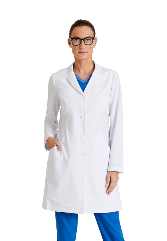 Women's Four-Pocket 35" Penelope Lab Coat - GNC960 - White