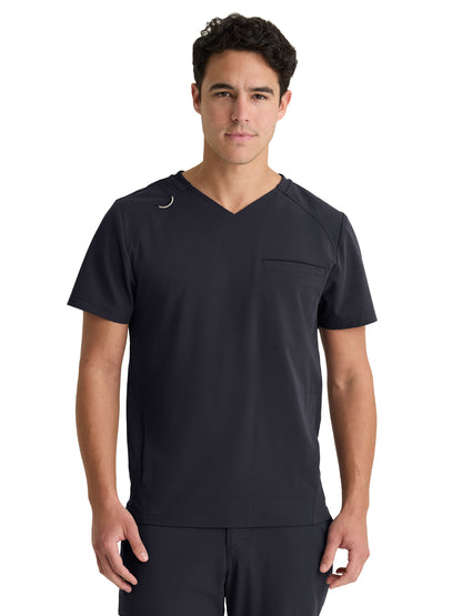 Men's Three-Pocket Phoenix V-Neck Top - GRGT314 - Steel