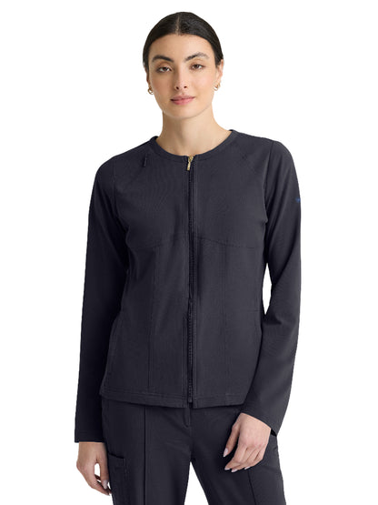Women's Five-Pocket Spring Warm-Up Jacket - GRGW937 - Steel