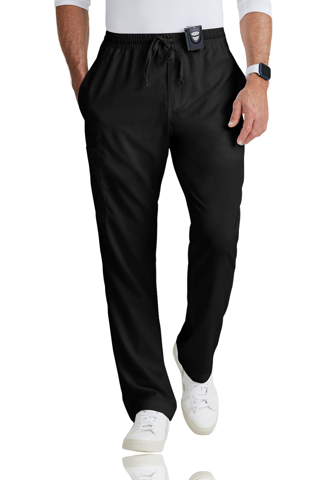 Men's Five-Pocket Zip-Fly Evan Scrub Pant - GRP558 - Black