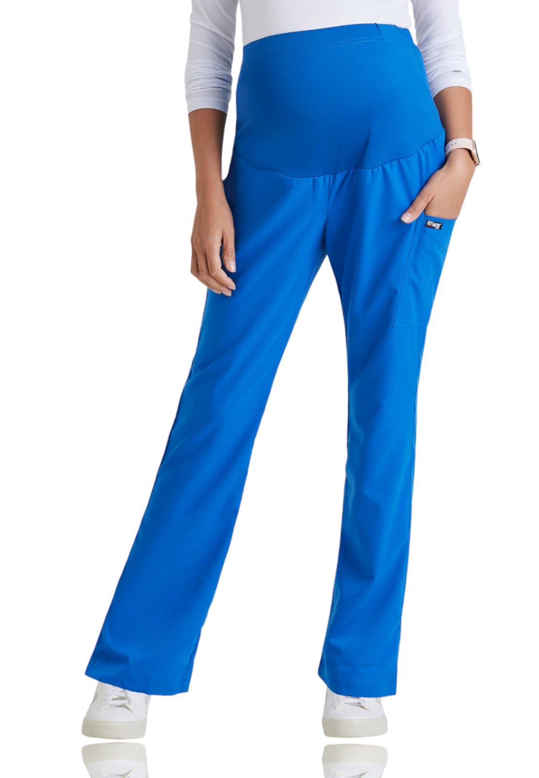 Women's One-Pocket Lilah Maternity Scrub Pant - GRP560 - New Royal