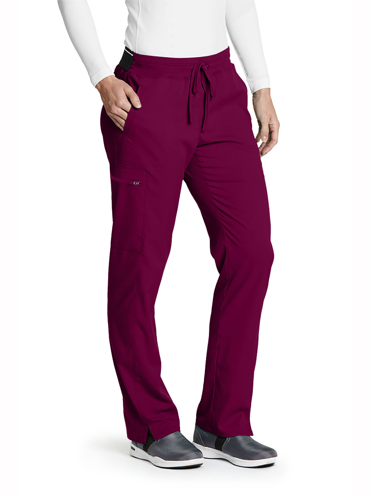 Women's Zip Cargo Pocket Kim Pant - GRSP500 - Wine