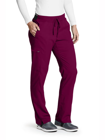 Women's Zip Cargo Pocket Kim Pant - GRSP500 - Wine
