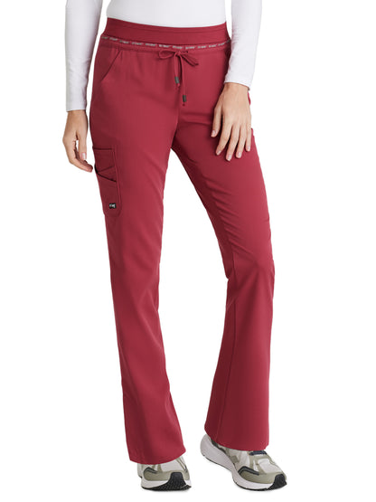 Women's 7-Pocket Serena Scrub Pant - GRSP526 - Maple Red