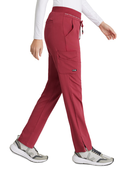 Women's 7-Pocket Serena Scrub Pant - GRSP526 - Maple Red