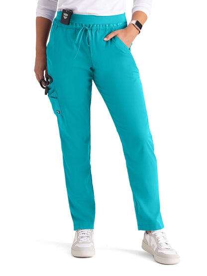 Women's Seven-Pocket Serena Scrub Pant - GRSP526 - Teal