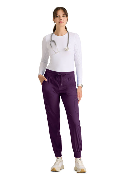 Women's 7-Pocket Carly Jogger Pant - GRSP527 - Eggplant