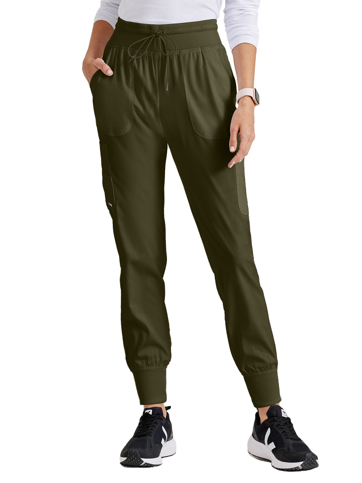 Women's Seven-Pocket Carly Jogger Scrub Pant - GRSP527 - Olive