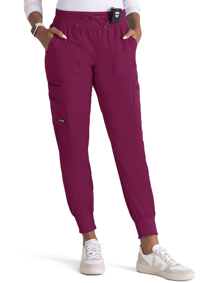 Women's 7-Pocket Carly Jogger Pant - GRSP527 - Wine