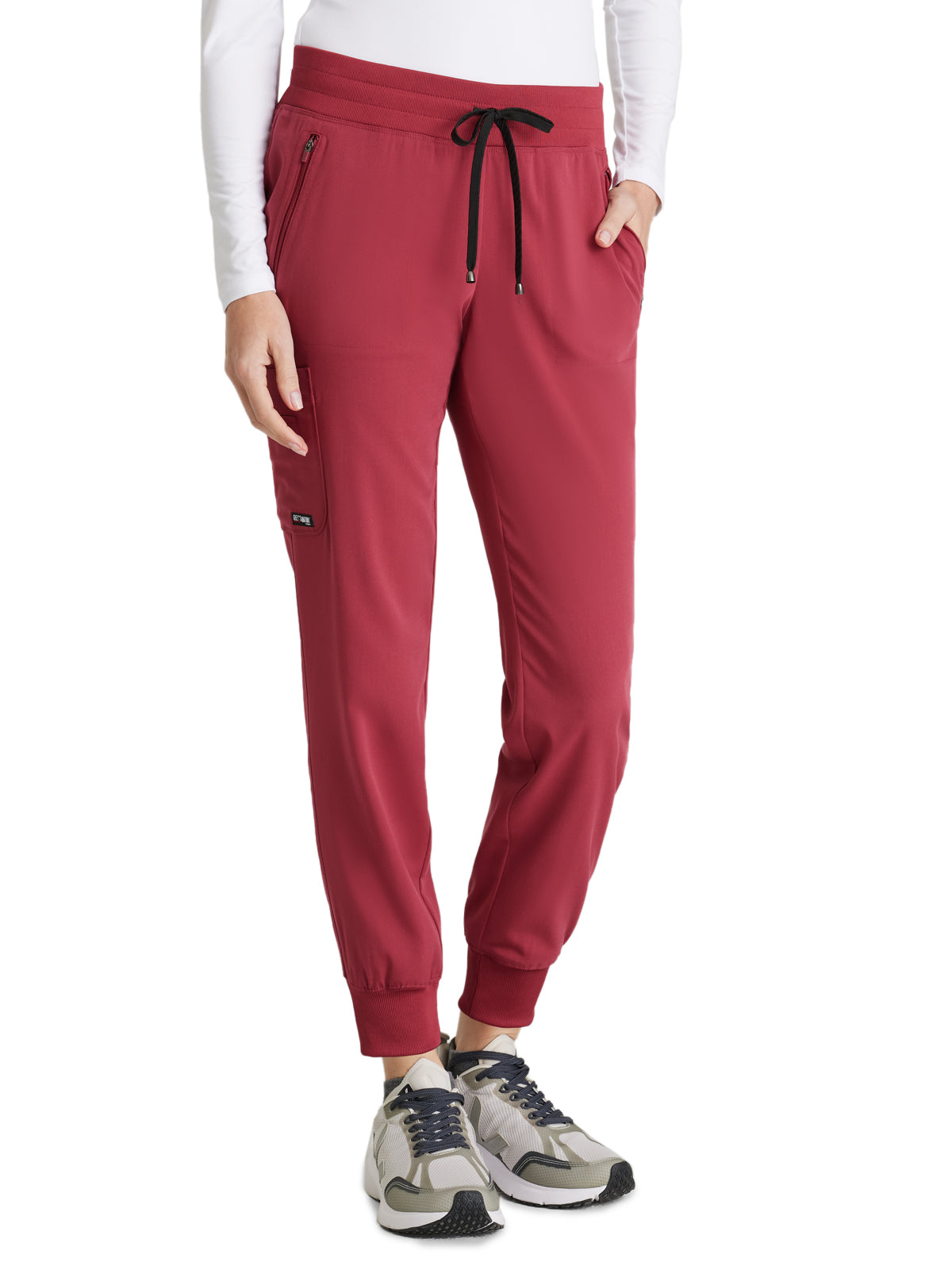 Women's Eden Jogger Scrub Pant - GRSP537 - Maple Red