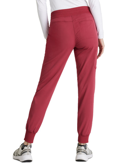 Women's Eden Jogger Scrub Pant - GRSP537 - Maple Red