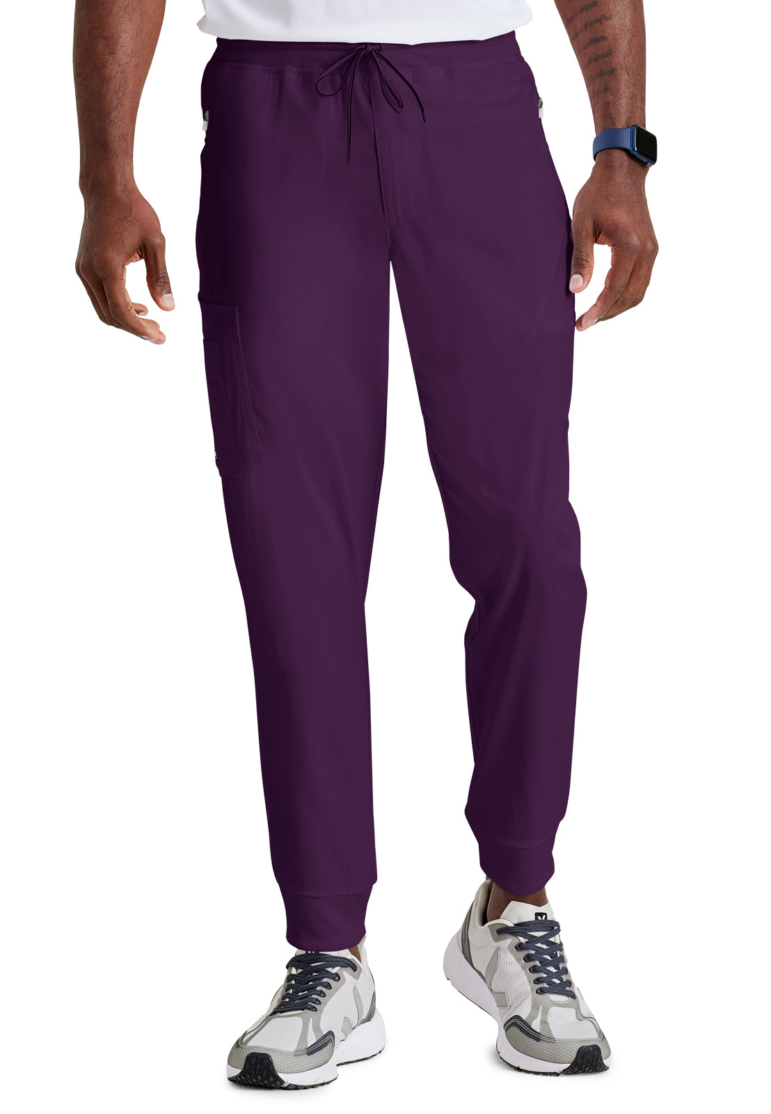 Men's Zip-Fly Murphy Jogger Scrub Pant - GRSP550 - Eggplant