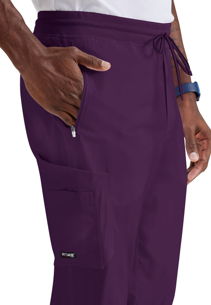 Men's Zip-Fly Murphy Jogger Scrub Pant - GRSP550 - Eggplant