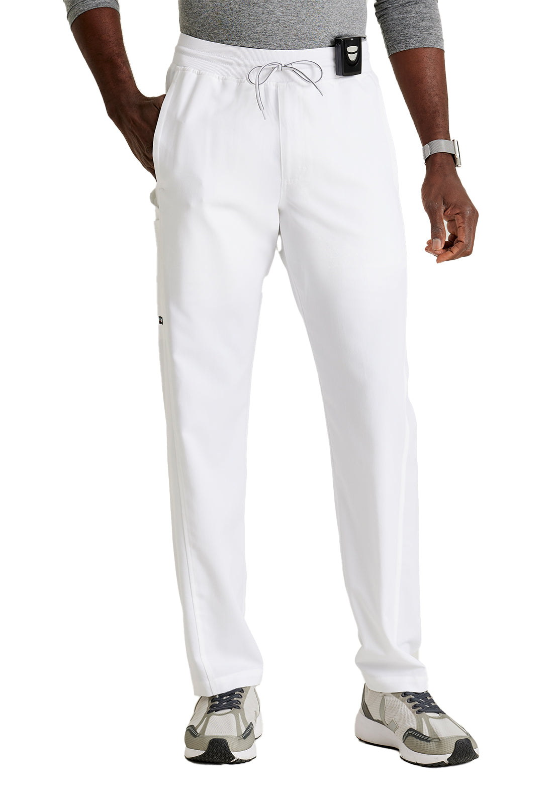 Men's Six-Pocket Straight leg Hudson Scrub Pant - GRSP617 - White