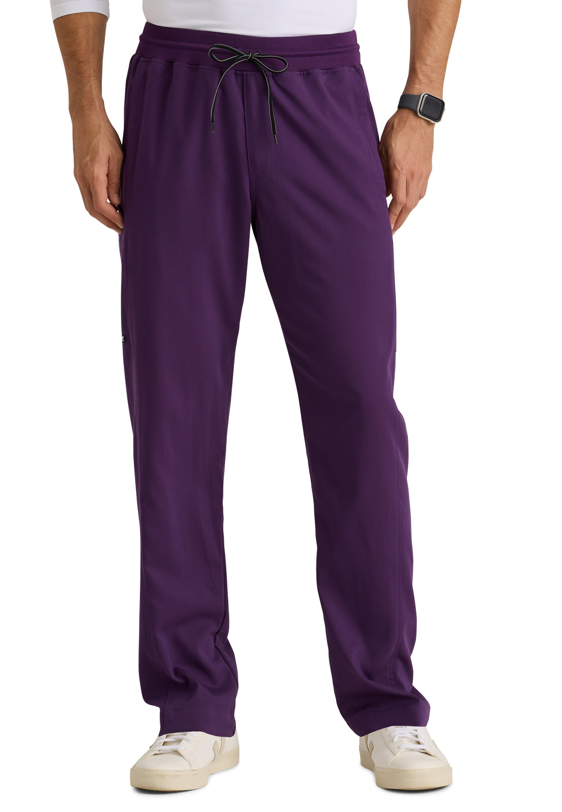 Men's 6 Pocket Straight Scrub Pant - GRSP617 - Eggplant