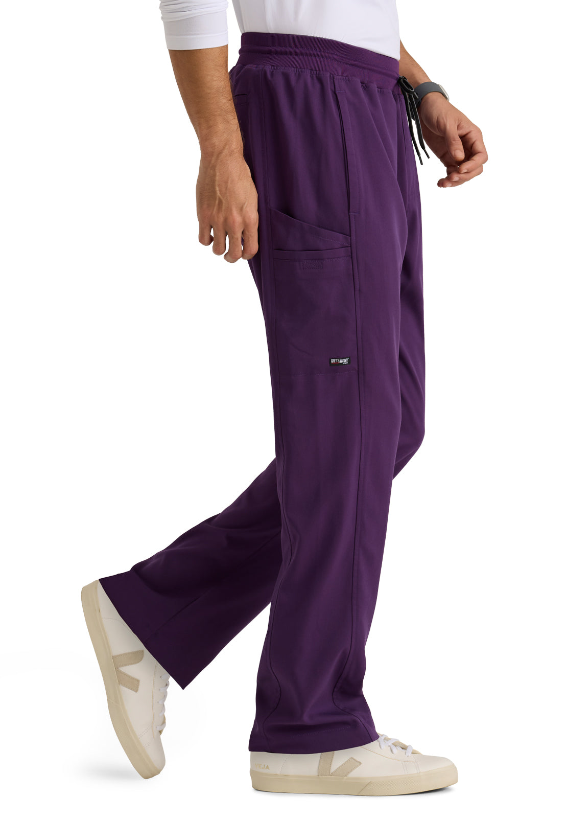 Men's 6 Pocket Straight Scrub Pant - GRSP617 - Eggplant