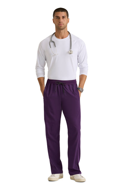 Men's 6 Pocket Straight Scrub Pant - GRSP617 - Eggplant