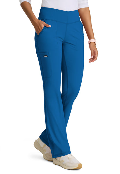 Women's Five Pocket V-Front Waistband Swift Pant - GRSP684 - New Royal