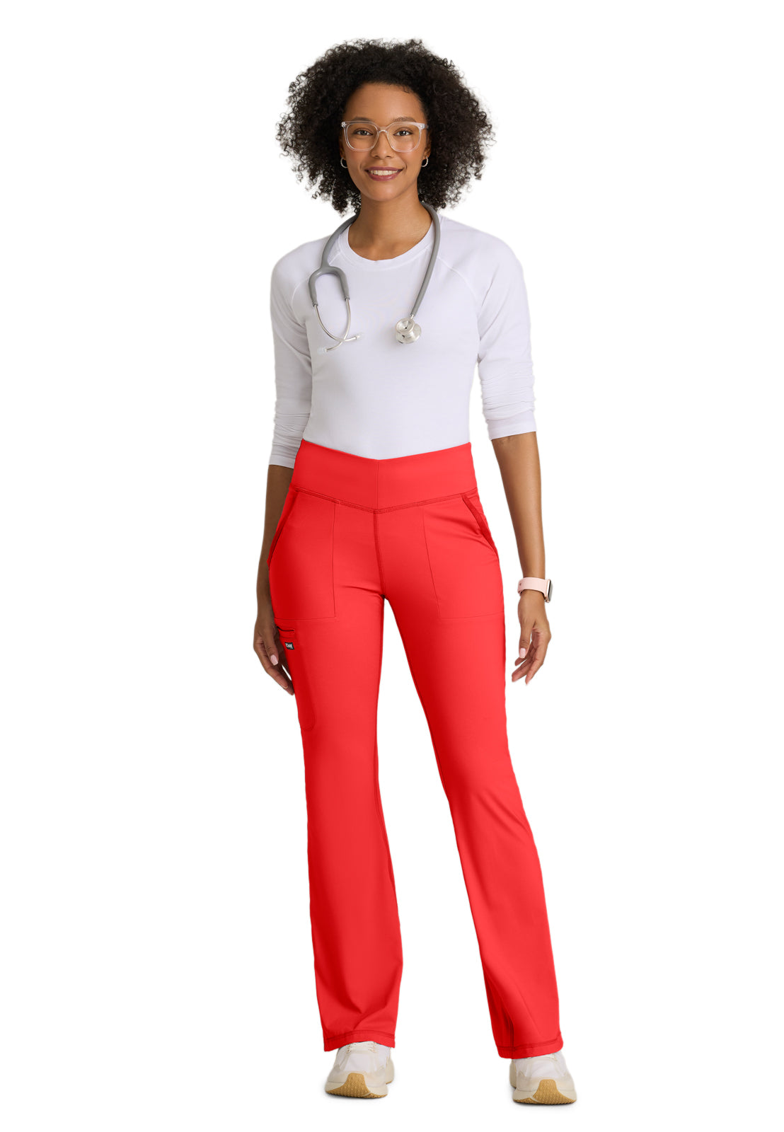 Five Pocket V-Front Waistband Swift Pant - GRSP684 - Radiant Coral