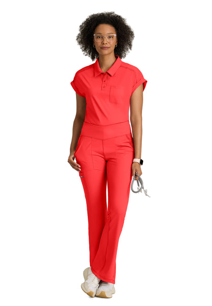 Five Pocket V-Front Waistband Swift Pant - GRSP684 - Radiant Coral