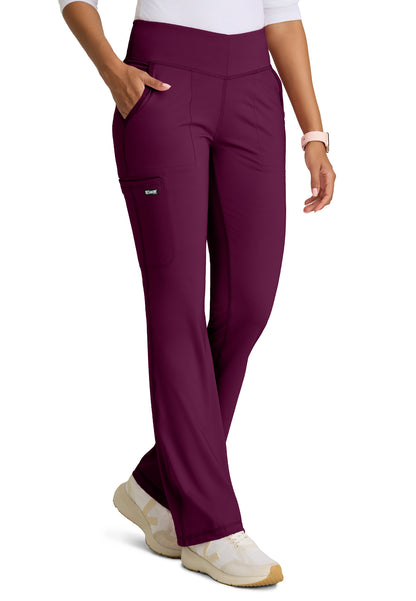 Five Pocket V-Front Waistband Swift Pant - GRSP684 - Wine