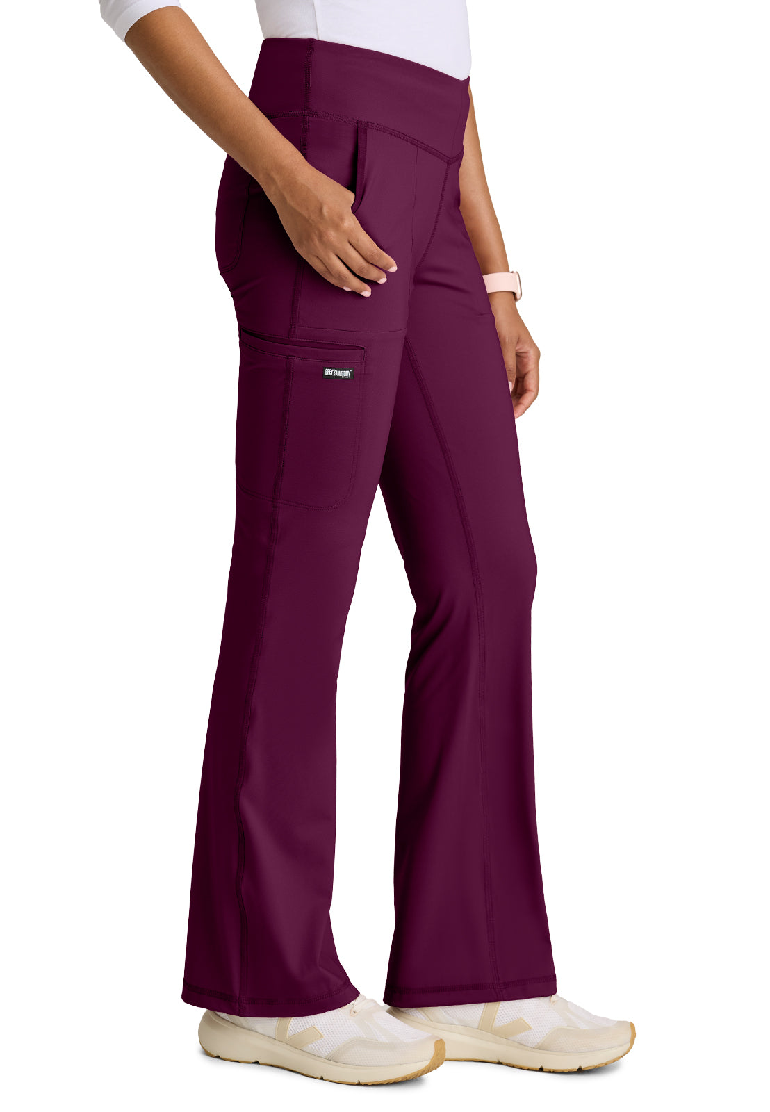 Five Pocket V-Front Waistband Swift Pant - GRSP684 - Wine