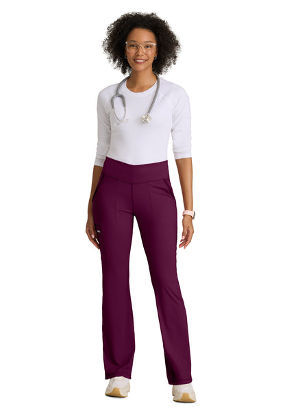 Five Pocket V-Front Waistband Swift Pant - GRSP684 - Wine