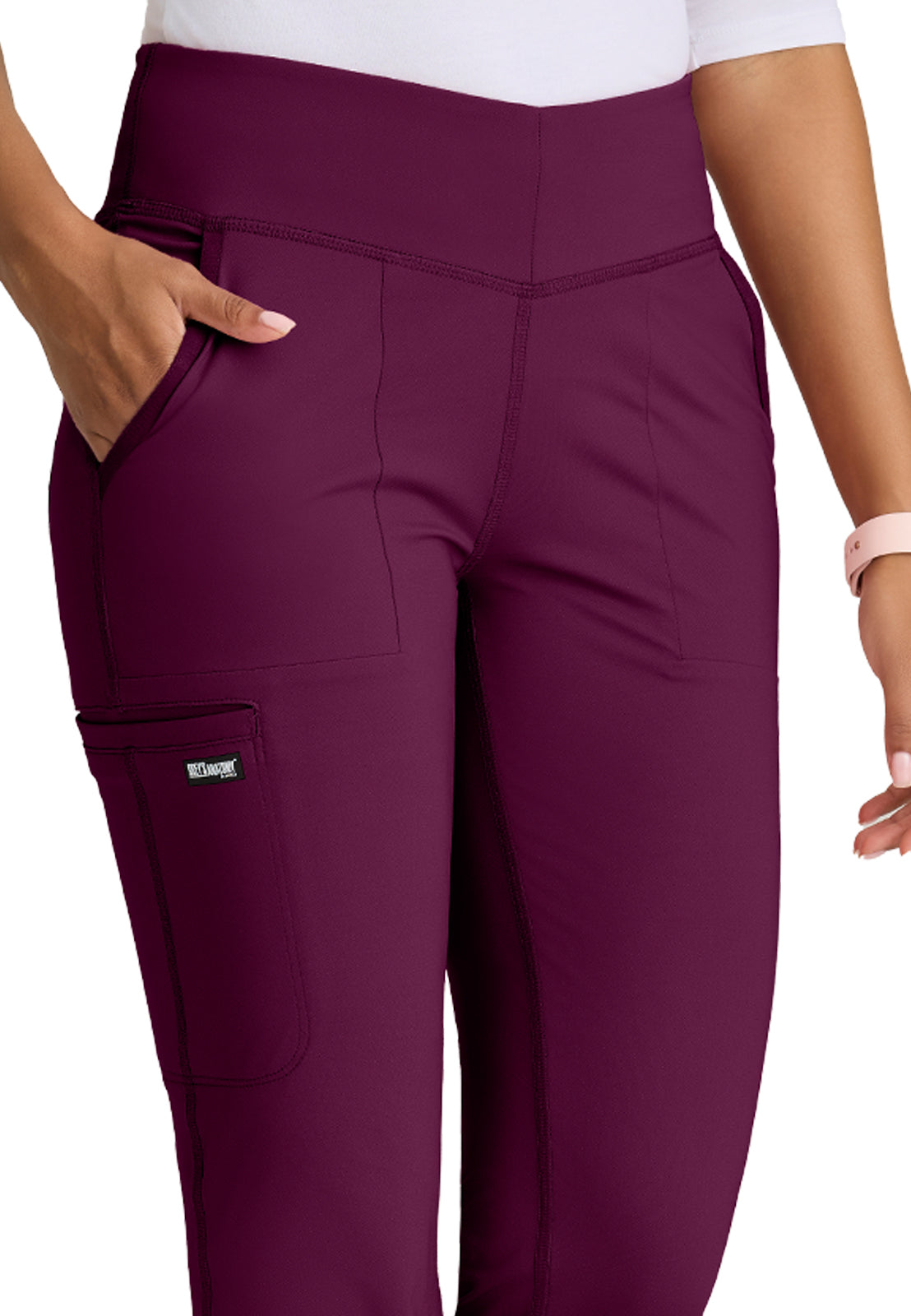 Five Pocket V-Front Waistband Swift Pant - GRSP684 - Wine