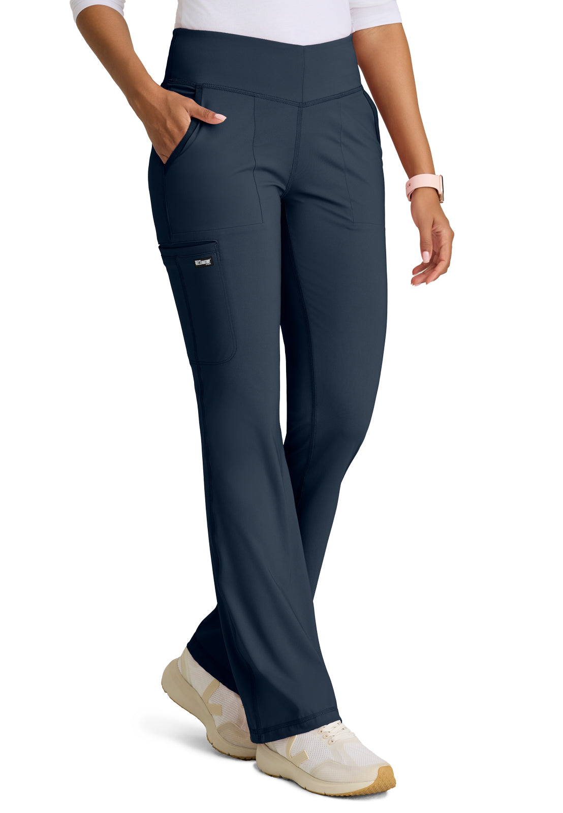 Women's Five-Pocket V-Front Swift Scrub Pant - GRSP684 - Steel