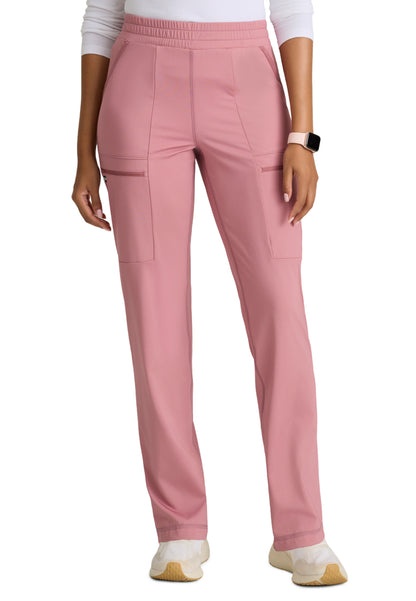 Six Pocket Drawcord Momentum Scrub Pant - GRSP685 - Canyon Pink