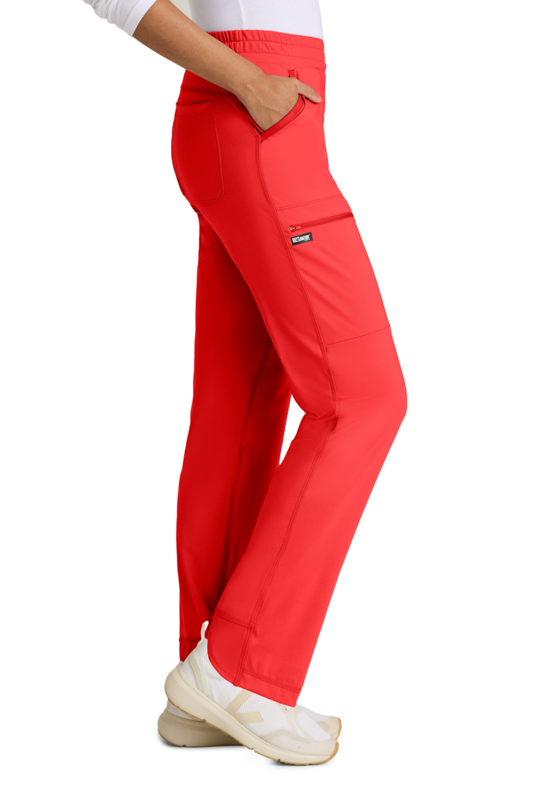 Six Pocket Drawcord Momentum Pant - GRSP685 - Radiant Coral