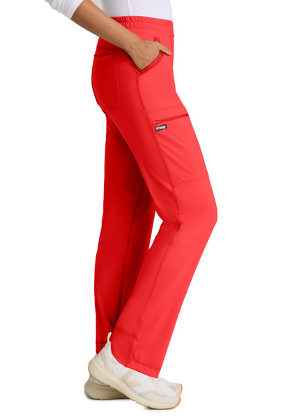 Six Pocket Drawcord Momentum Pant - GRSP685 - Radiant Coral