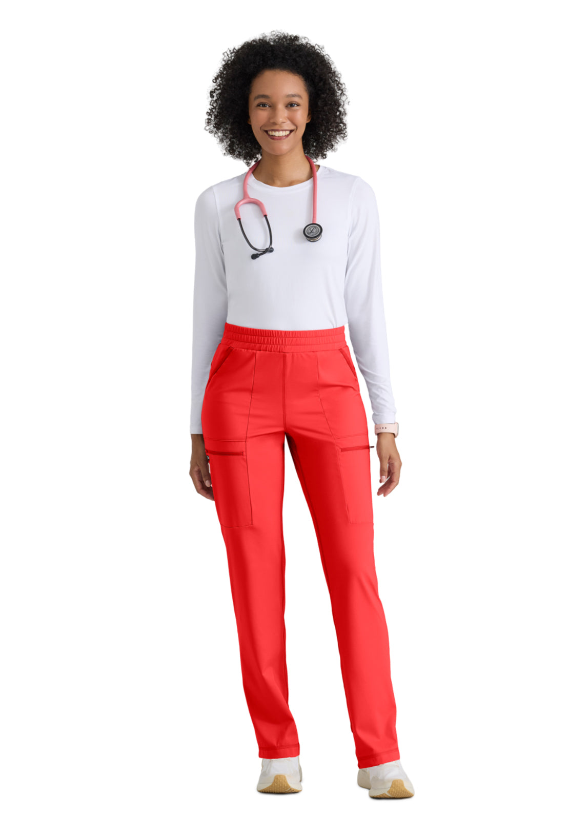 Six Pocket Drawcord Momentum Pant - GRSP685 - Radiant Coral