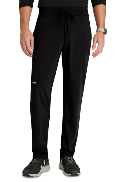 Men's Four-Pocket Slim Focus Scrub Pant - GRSP706 - Black