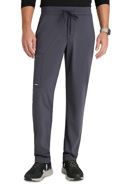 Men's Four Pocket Focus Classic Fit Scrub Pant - GRSP706 - Steel