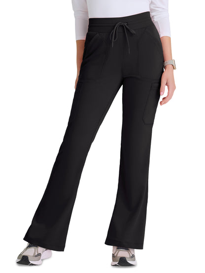 Women's Seven Pocket Drawstring Kristi Scrub Pant - GRSP722 - Black