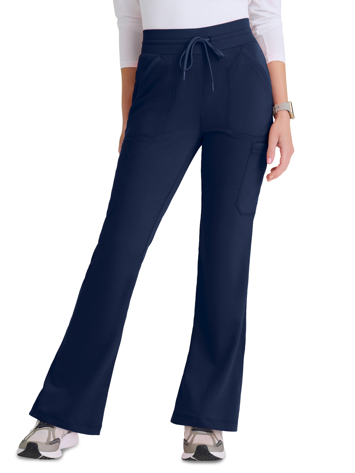 Women's Seven Pocket Drawstring Kristi Scrub Pant - GRSP722 - Indigo (Navy)