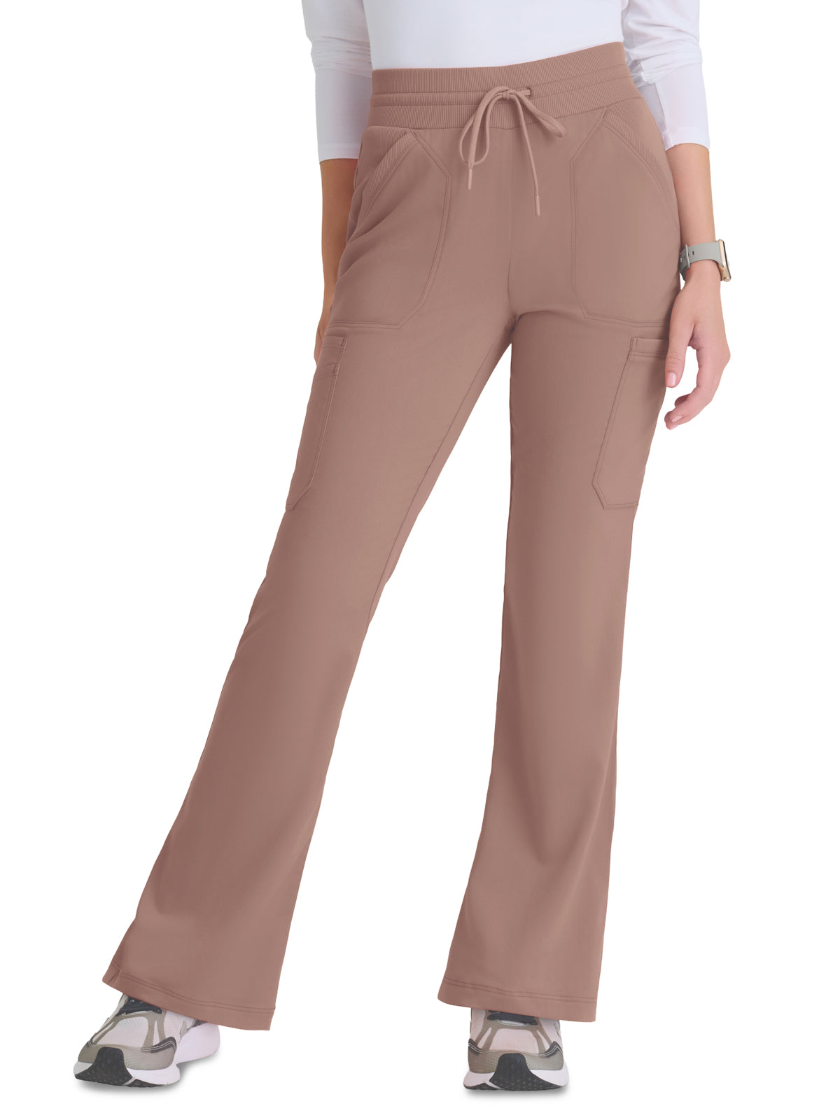 Women's Seven Pocket Drawstring Kristi Scrub Pant - GRSP722 - Warm Mocha