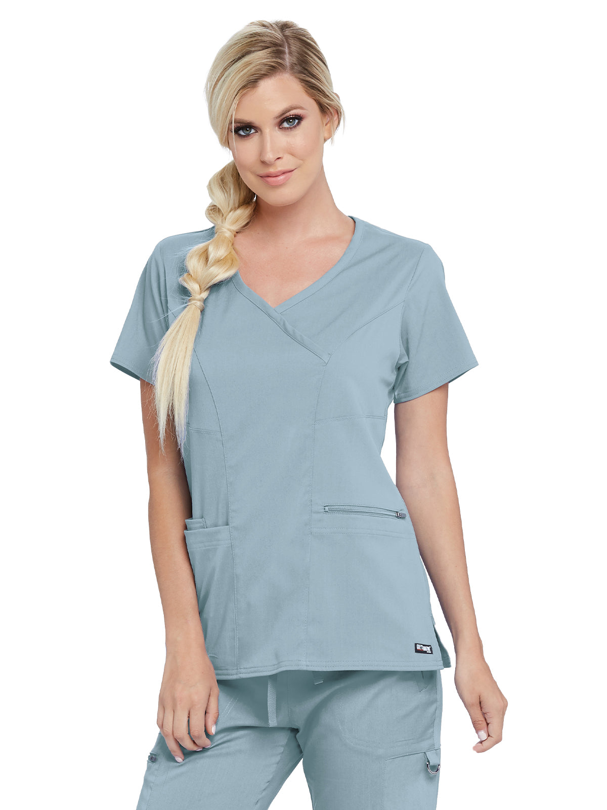 Women's Three-Pocket V-Neck Kim Scrub Top - GRST001 - Moonstruck