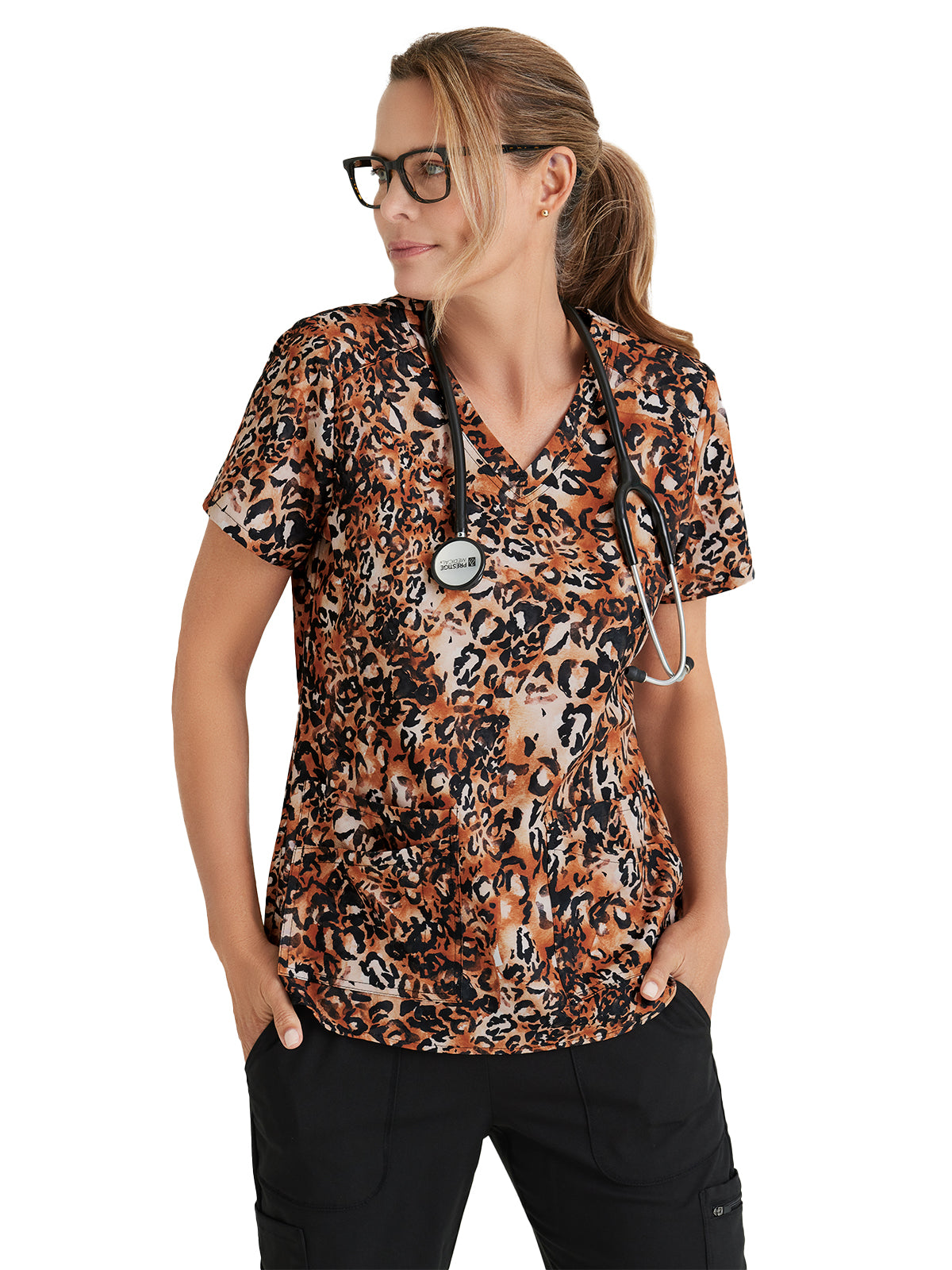 Women's Print Top - GRST154 - Cheetah Delight