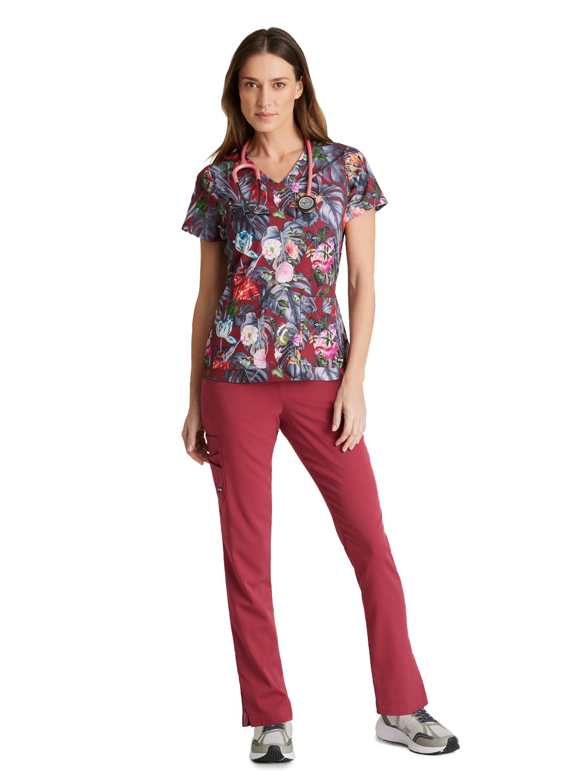 Women's Print Top - GRST154 - Palm Garden