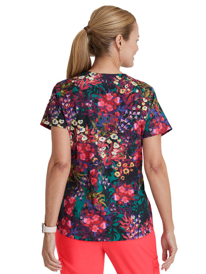 Women's Print Top - GRST154 - Wild Garden