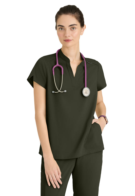 Women's Two-Pocket Avery Scrub Top - GRST230 - Olive