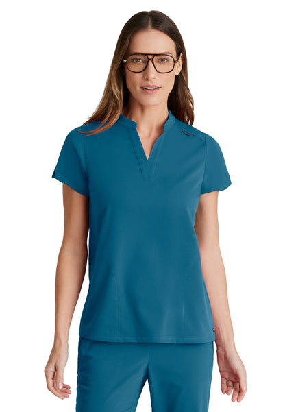 Women's 2 Pocket Banded Collar Avery Top - GRST230 - Bahama