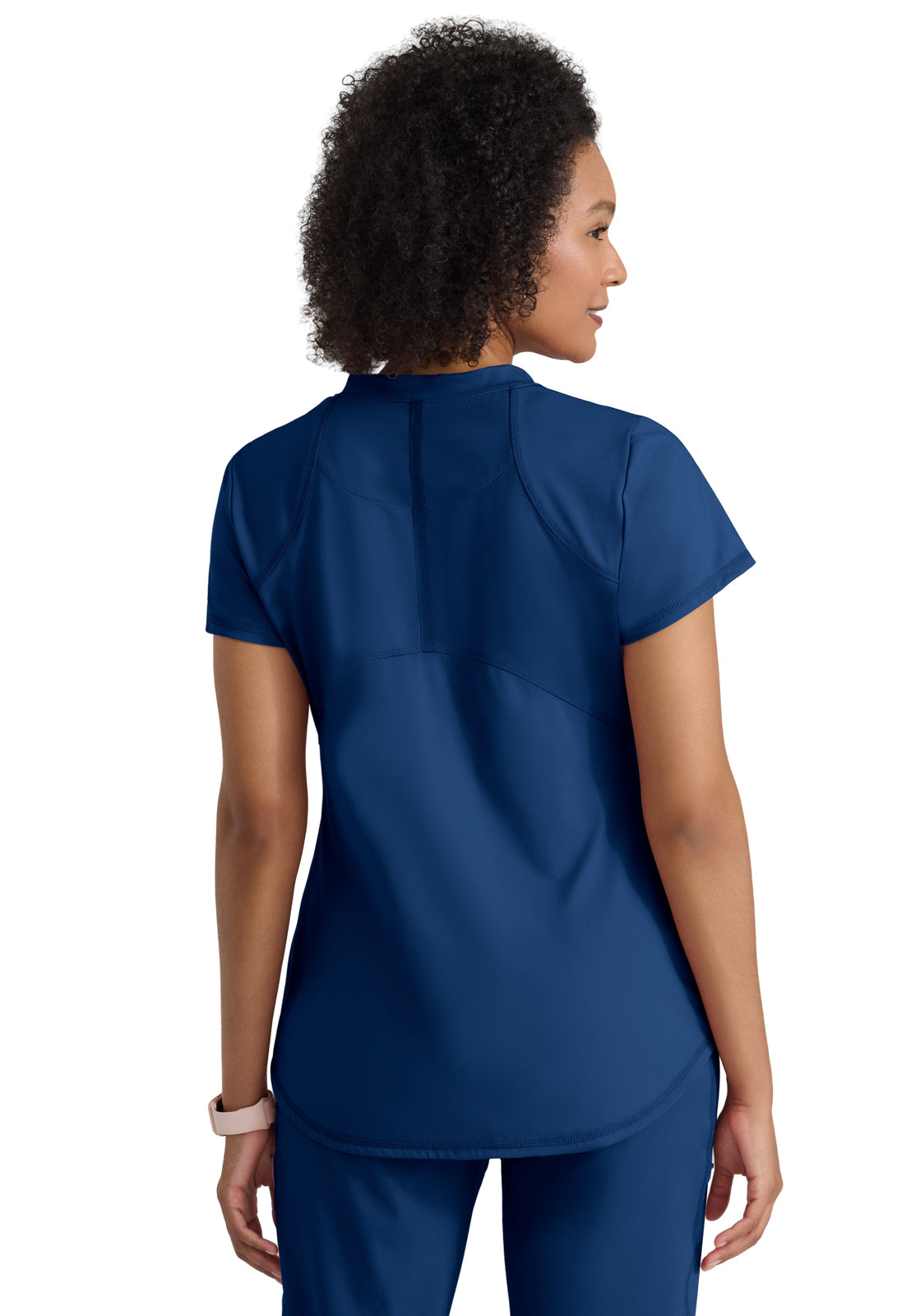 Two Pocket V-Neck Define Scrub Top - GRST249 - Indigo (Navy)