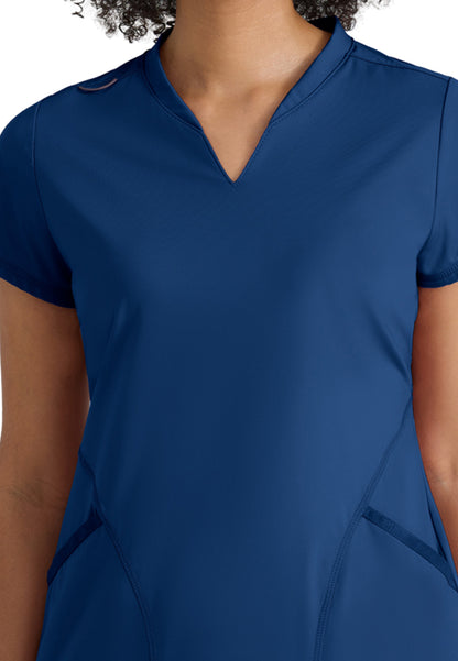 Two Pocket V-Neck Define Scrub Top - GRST249 - Indigo (Navy)