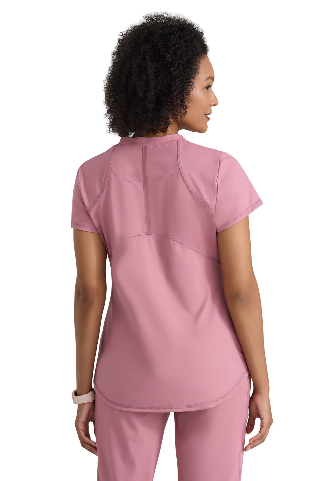 Two Pocket V-Neck Define Scrub Top - GRST249 - Canyon Pink